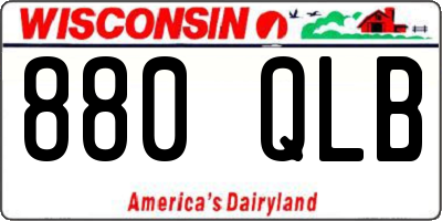 WI license plate 880QLB
