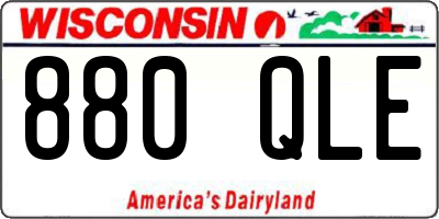 WI license plate 880QLE