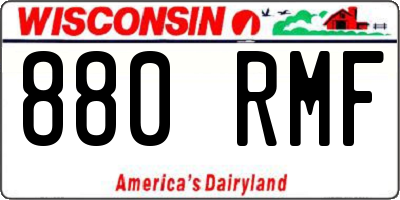 WI license plate 880RMF