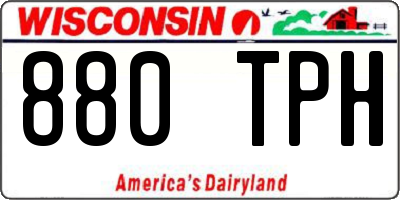 WI license plate 880TPH
