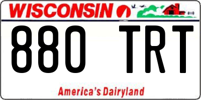 WI license plate 880TRT