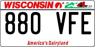 WI license plate 880VFE