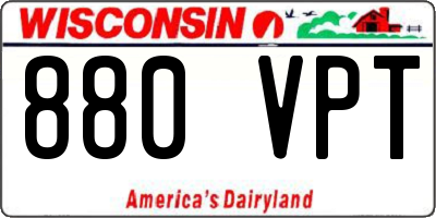 WI license plate 880VPT