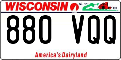 WI license plate 880VQQ
