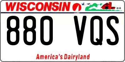 WI license plate 880VQS