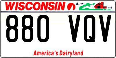 WI license plate 880VQV