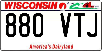 WI license plate 880VTJ