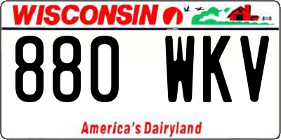 WI license plate 880WKV