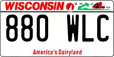 WI license plate 880WLC