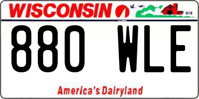 WI license plate 880WLE
