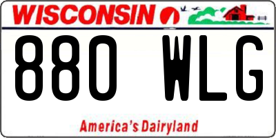 WI license plate 880WLG