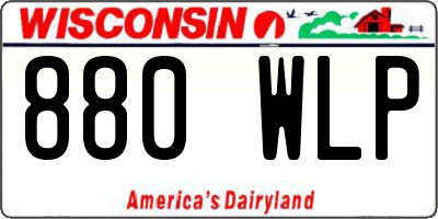 WI license plate 880WLP