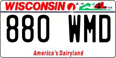 WI license plate 880WMD