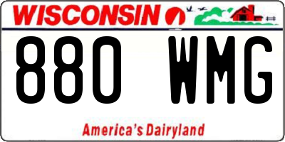 WI license plate 880WMG