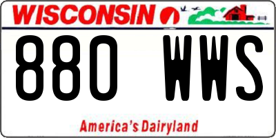 WI license plate 880WWS