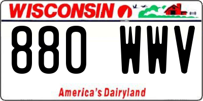 WI license plate 880WWV