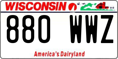 WI license plate 880WWZ