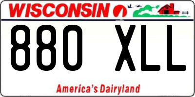 WI license plate 880XLL