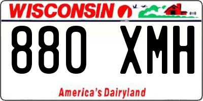 WI license plate 880XMH