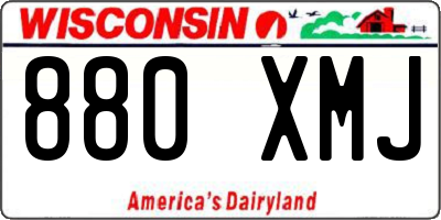 WI license plate 880XMJ