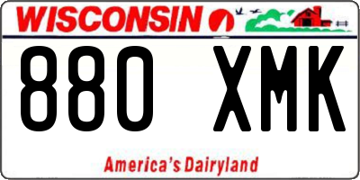 WI license plate 880XMK