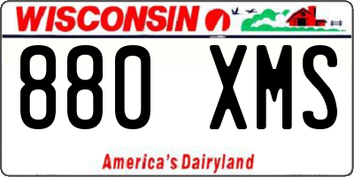 WI license plate 880XMS