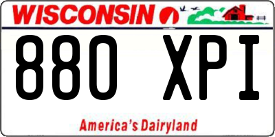 WI license plate 880XPI