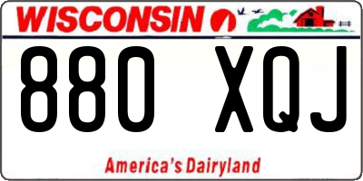 WI license plate 880XQJ