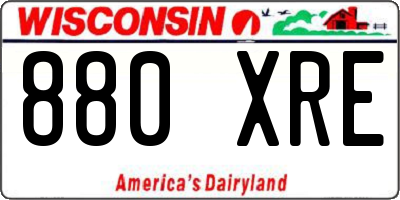 WI license plate 880XRE