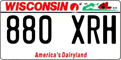 WI license plate 880XRH