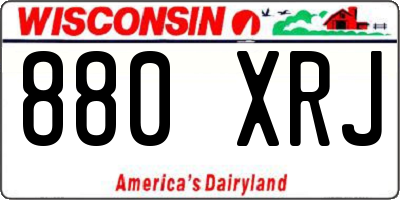 WI license plate 880XRJ