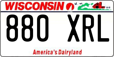 WI license plate 880XRL