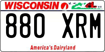 WI license plate 880XRM