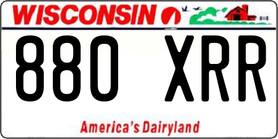 WI license plate 880XRR