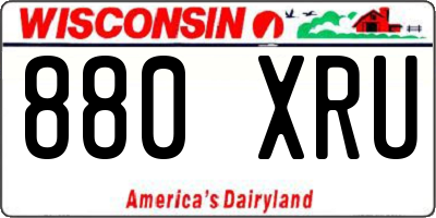 WI license plate 880XRU