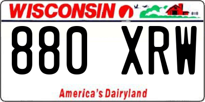 WI license plate 880XRW