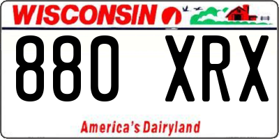 WI license plate 880XRX