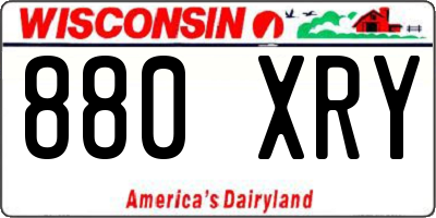 WI license plate 880XRY