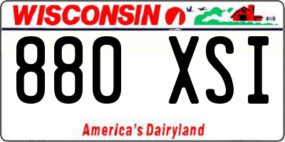 WI license plate 880XSI