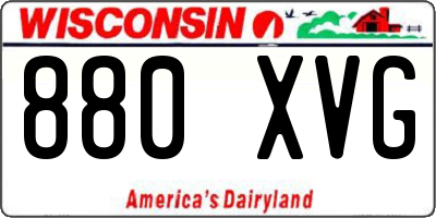 WI license plate 880XVG