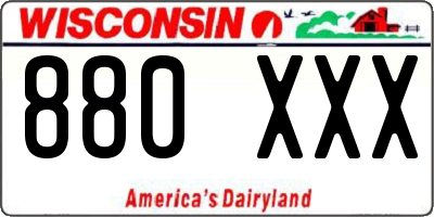 WI license plate 880XXX