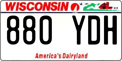 WI license plate 880YDH