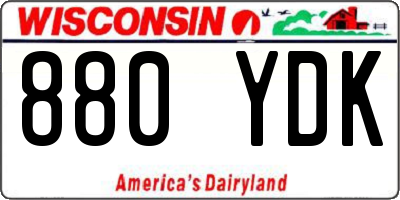 WI license plate 880YDK