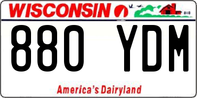 WI license plate 880YDM