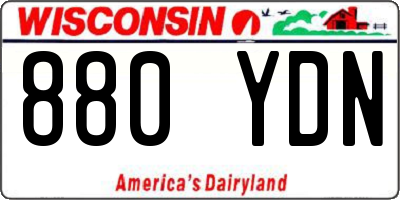 WI license plate 880YDN