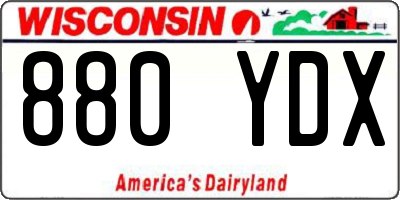 WI license plate 880YDX