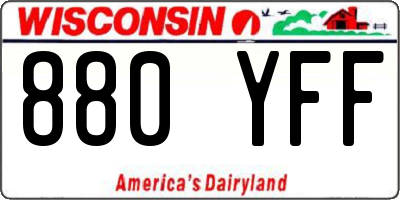 WI license plate 880YFF