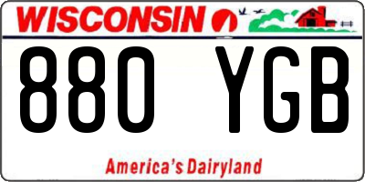 WI license plate 880YGB