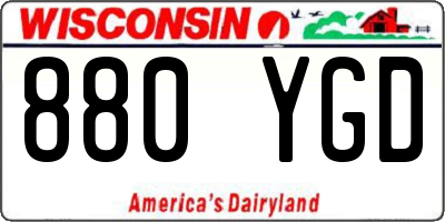 WI license plate 880YGD