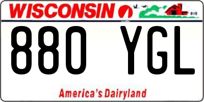 WI license plate 880YGL